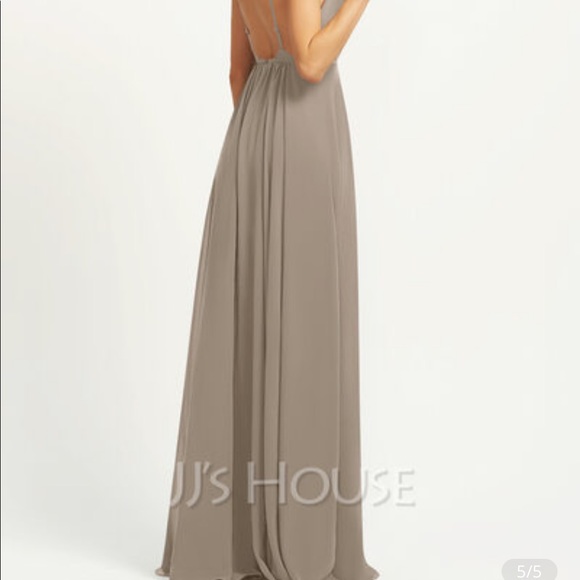 Taupe Bridesmaid Dress - Picture 2 of 3